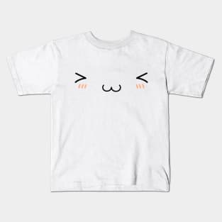 Cute Kawaii Anime Facial Expression Kids T-Shirt